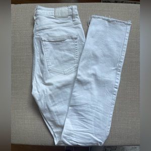 Zara White Straight leg pant